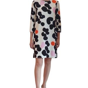 Marimekko Sini Dress in Poppari Abstract Black White Pink Above The Knee Medium